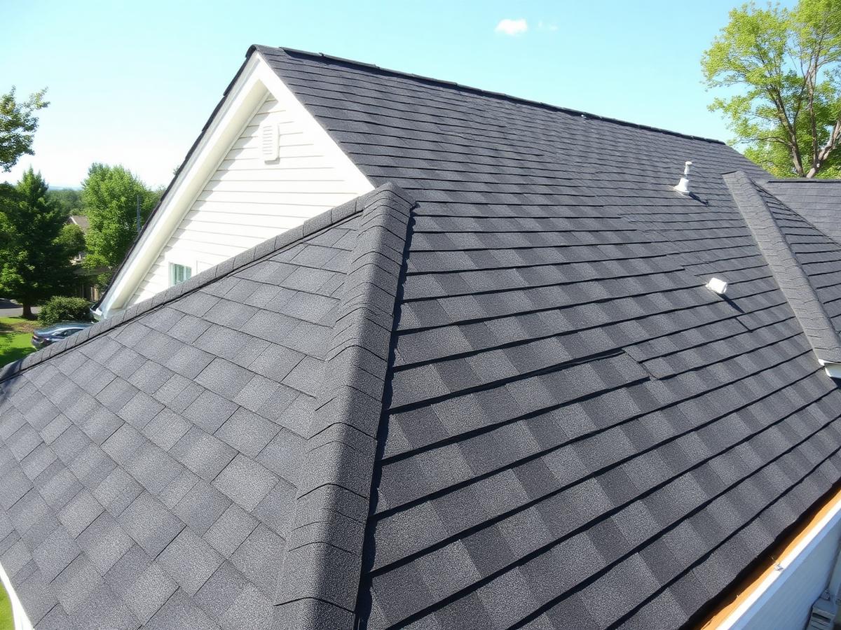 Well-ventilated shingle roof over a properly insulated attic
